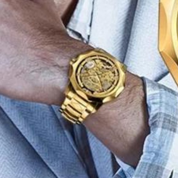 NEW Gold Luxury Mechanical Watch